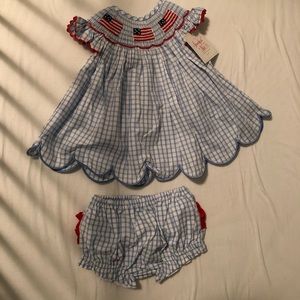 NWT smocked 4th of July set